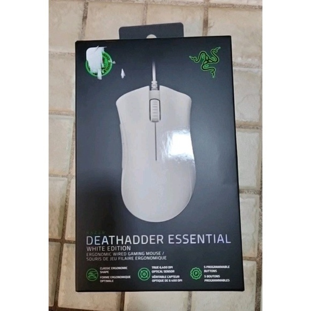 Razer‎ DeathAdder Essential Wired Gaming Mouse White